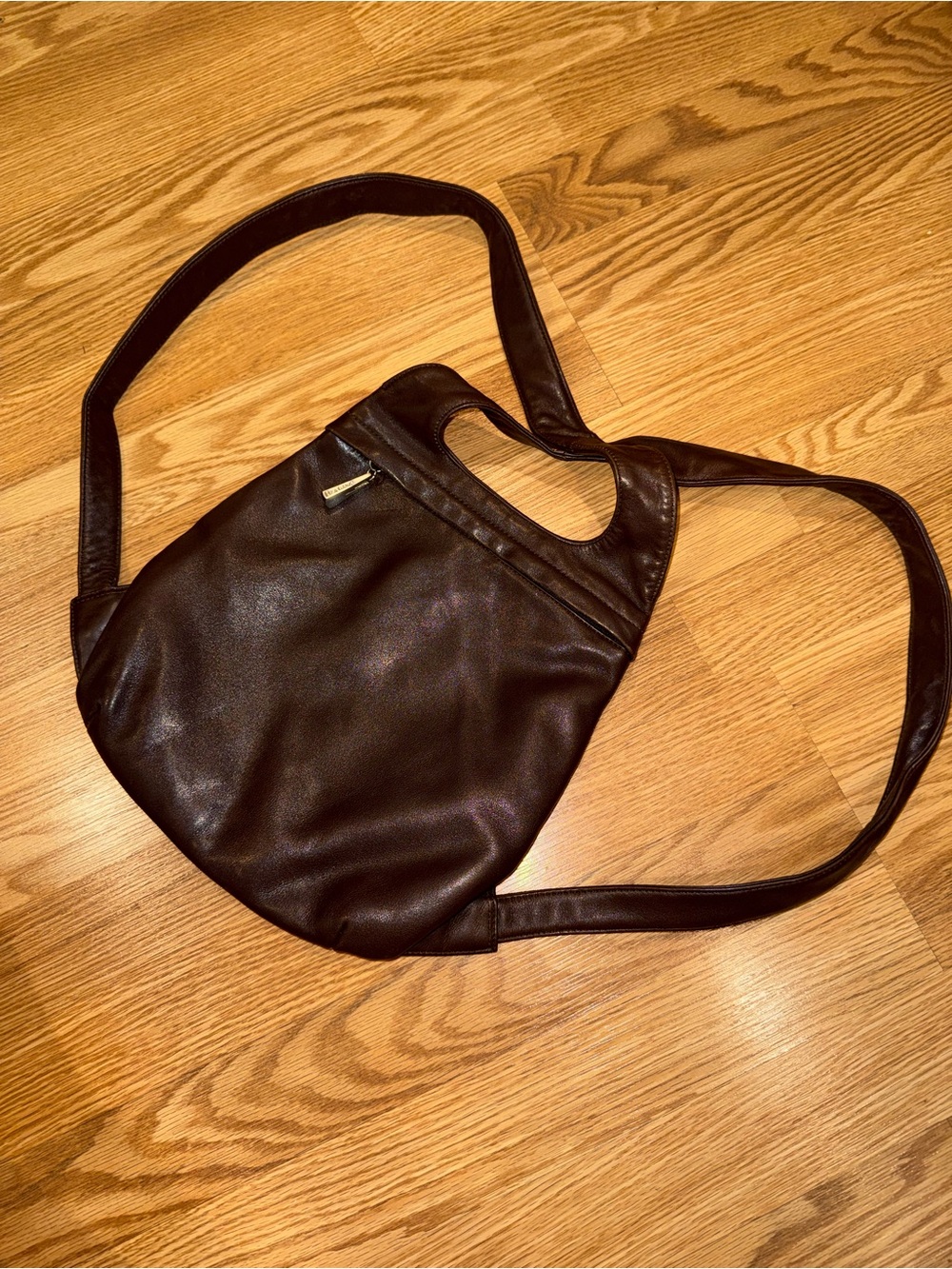 Liza Ganz brown leather backpack